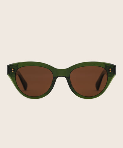 Johann Wolff Sophie Palm Green Sunglasses 