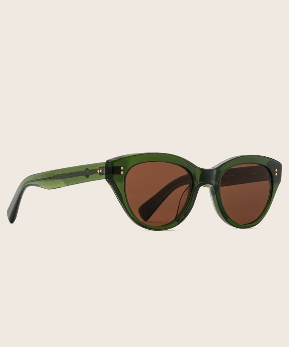 Johann Wolff Sophie Palm Green Sunglasses 