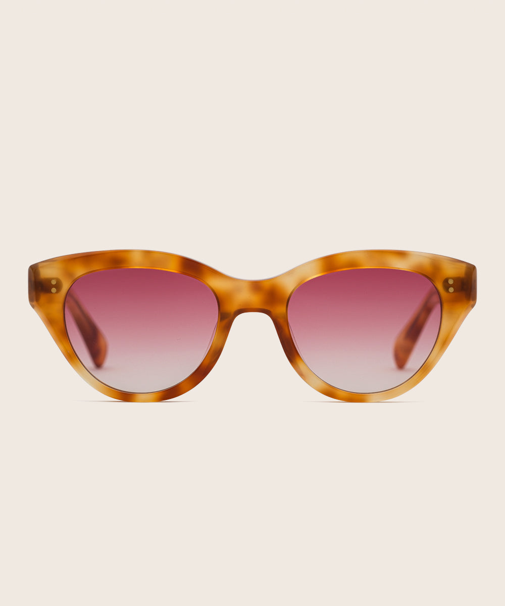 Johann Wolff Sophie Vintage Tortoise Ruby Sunglasses 