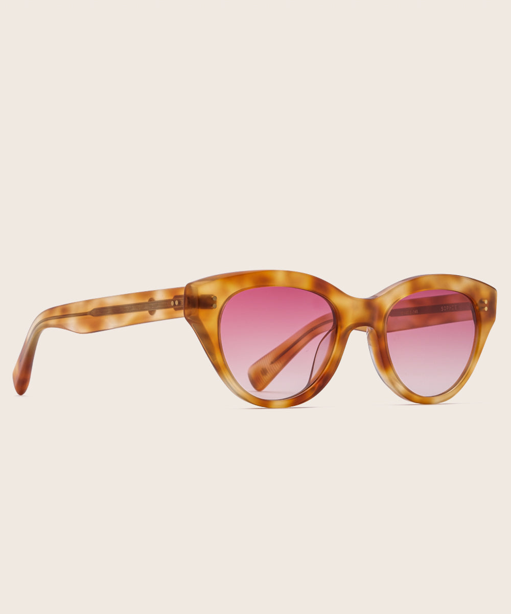 Johann Wolff Sophie Vintage Tortoise Ruby Sunglasses 