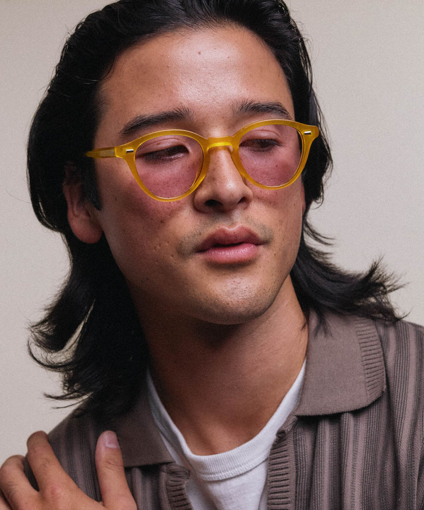 Johann Wolff Zhan twelvesixtynine Yellow Sunglasses #color_honey