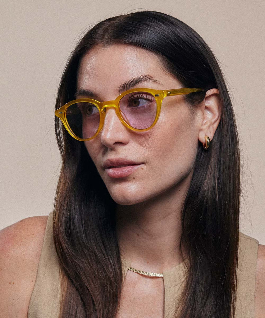 Johann Wolff Zhan twelvesixtynine Yellow Sunglasses#color_honey