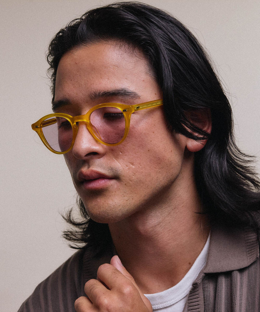 Johann Wolff Zhan twelvesixtynine Yellow Sunglasses #color_honey