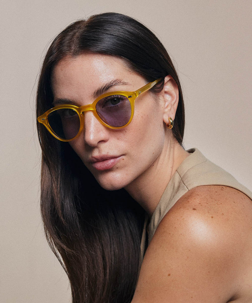 Johann Wolff Zhan twelvesixtynine Yellow Sunglasses #color_honey