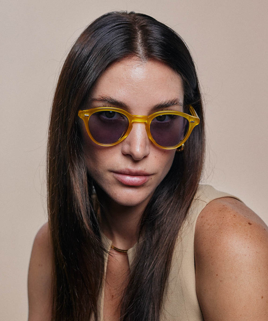 Johann Wolff Zhan twelvesixtynine Yellow Sunglasses #color-honey-lavender