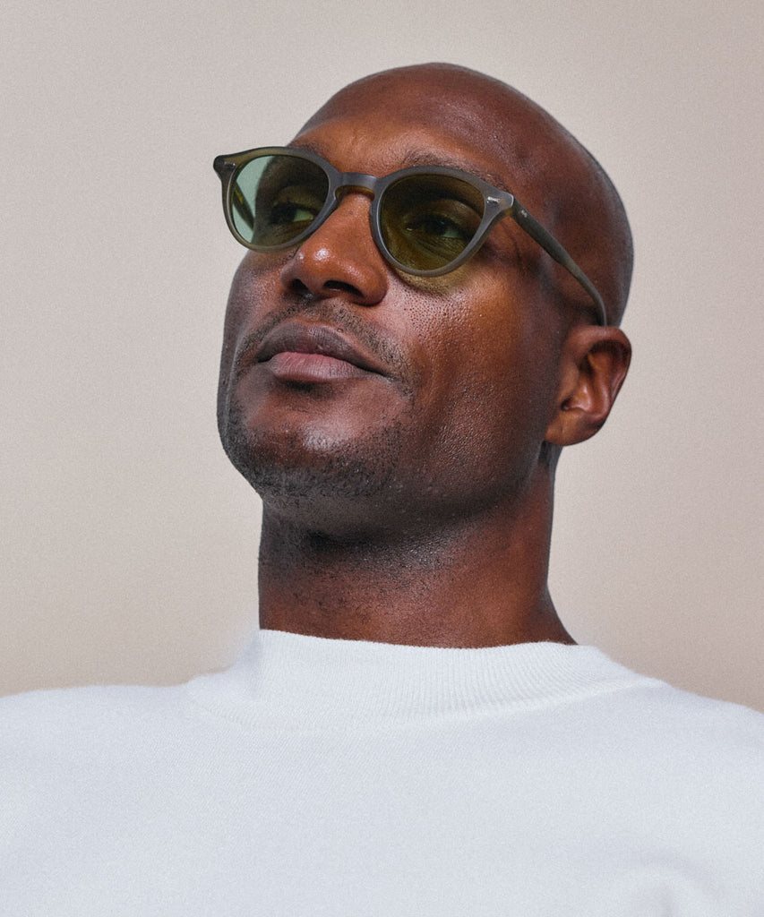 Johann Wolff Zhan Matte Olive Sunglasses #color_matte-olive