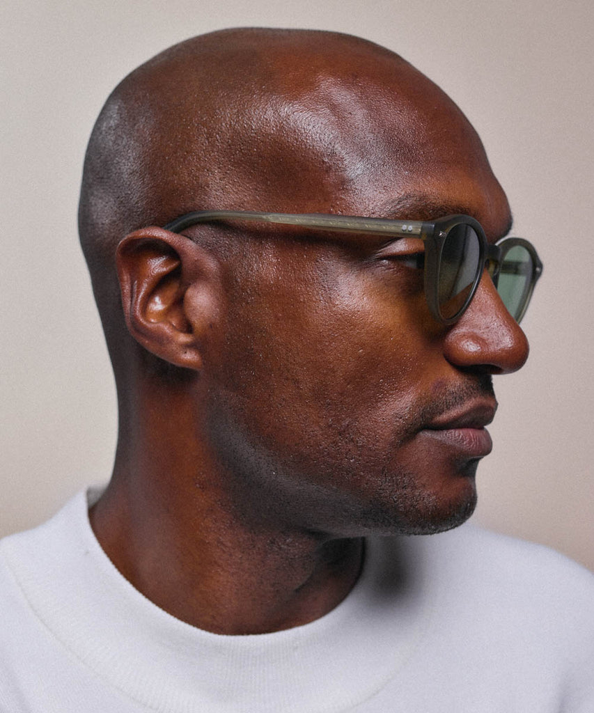 Johann Wolff Zhan Matte Olive Sunglasses #color_matte-olive