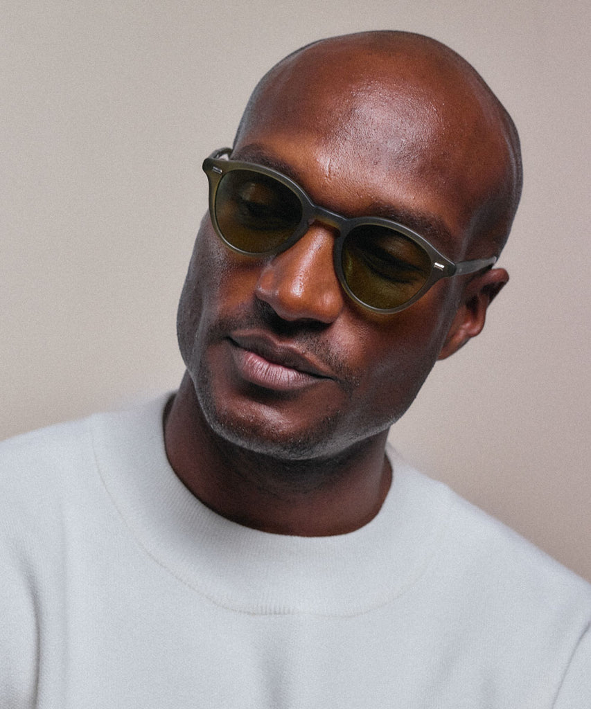 Johann Wolff Zhan Matte Olive Sunglasses #color_matte-olive