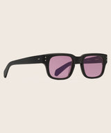 Johann Wolff Martin Black Matte Custom Purple Sunglasses