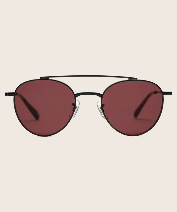 Zeppelin Matte Black Merlot Custom Sunglasses